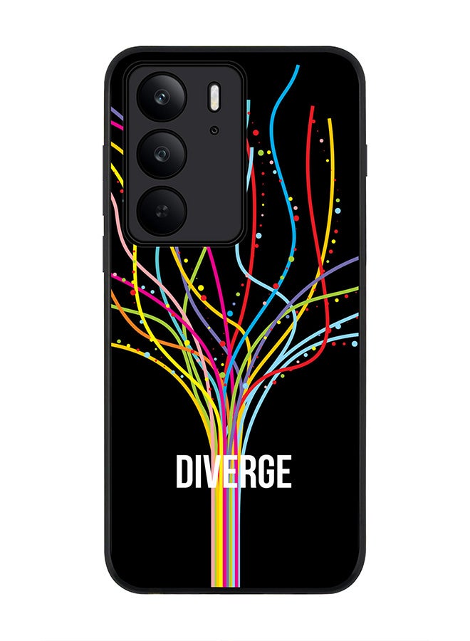 For Realme C75x / C75 4G Case,Slim fit Camera Protection, Shockproof Thin Phone cover  - Diverge (Black)